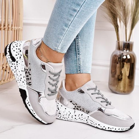 Revada Premium Comfy Lepard Sneakers Zilver / 35 50% Korting Fashion