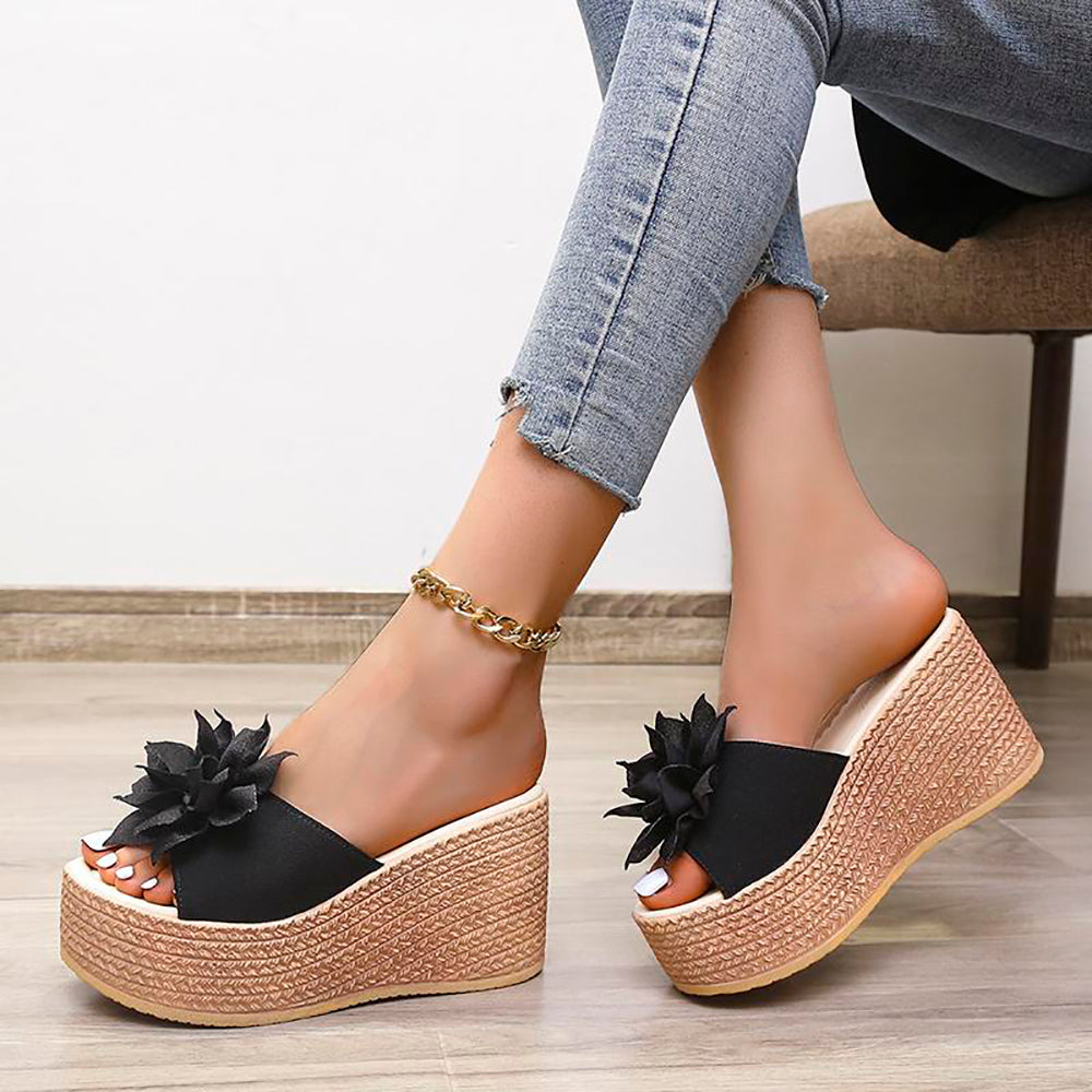 Flower Platform Sandals