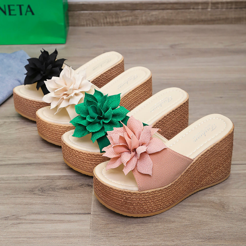 Flower Platform Sandals