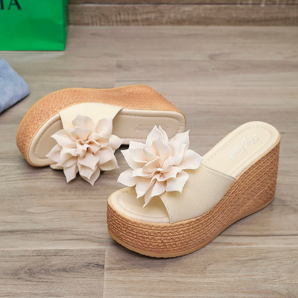 Flower Platform Sandals