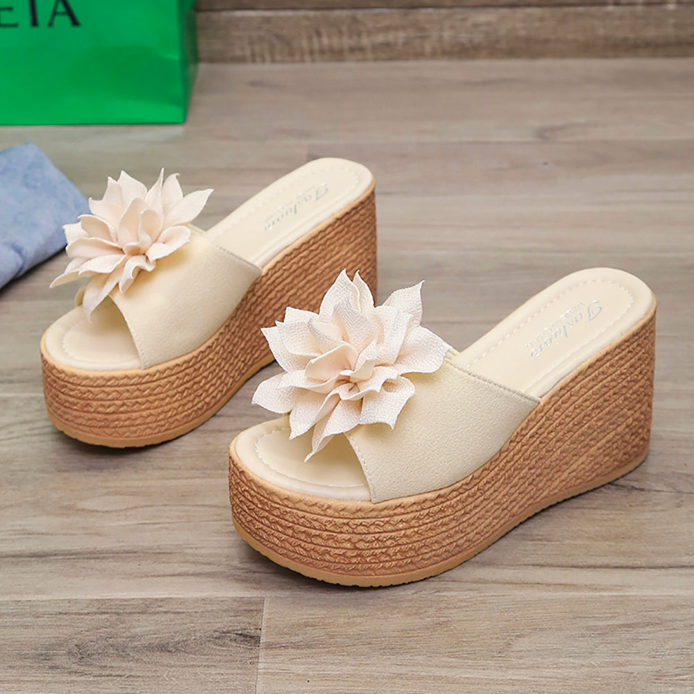 Flower Platform Sandals