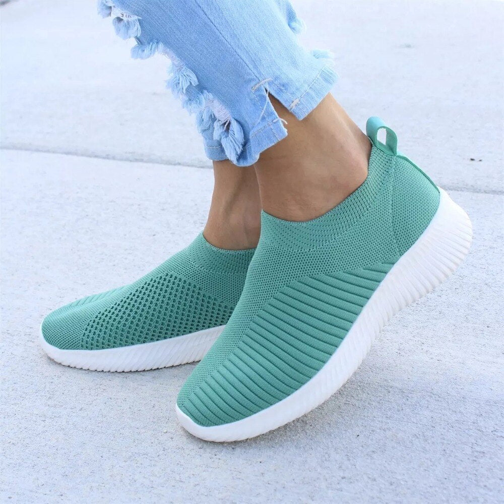 Casual Slip On Sneakers Groen / 35