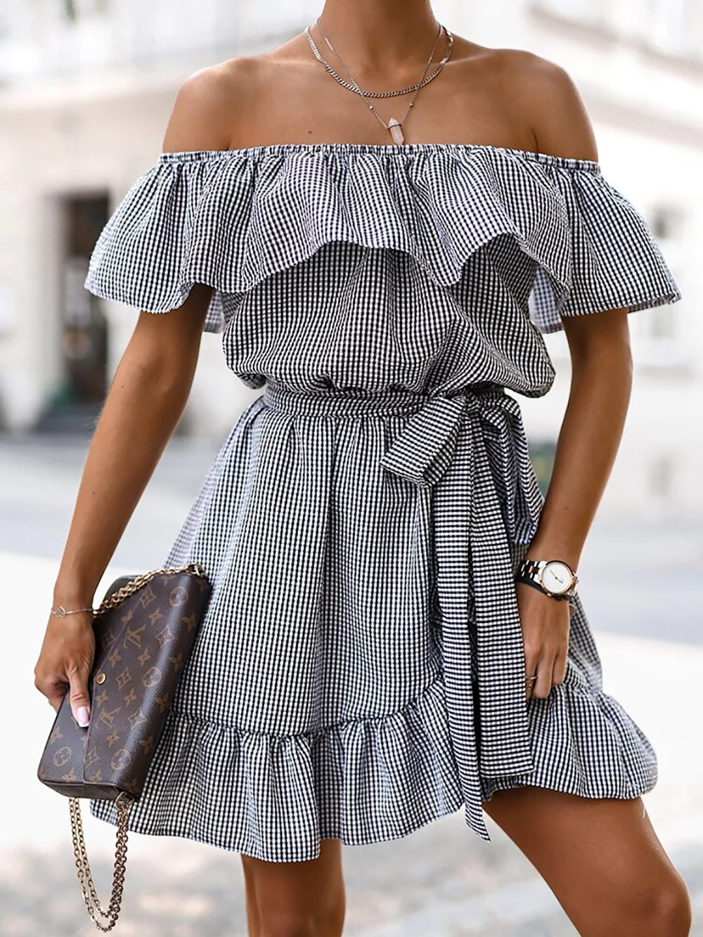 Off Shoulder Mini Dress